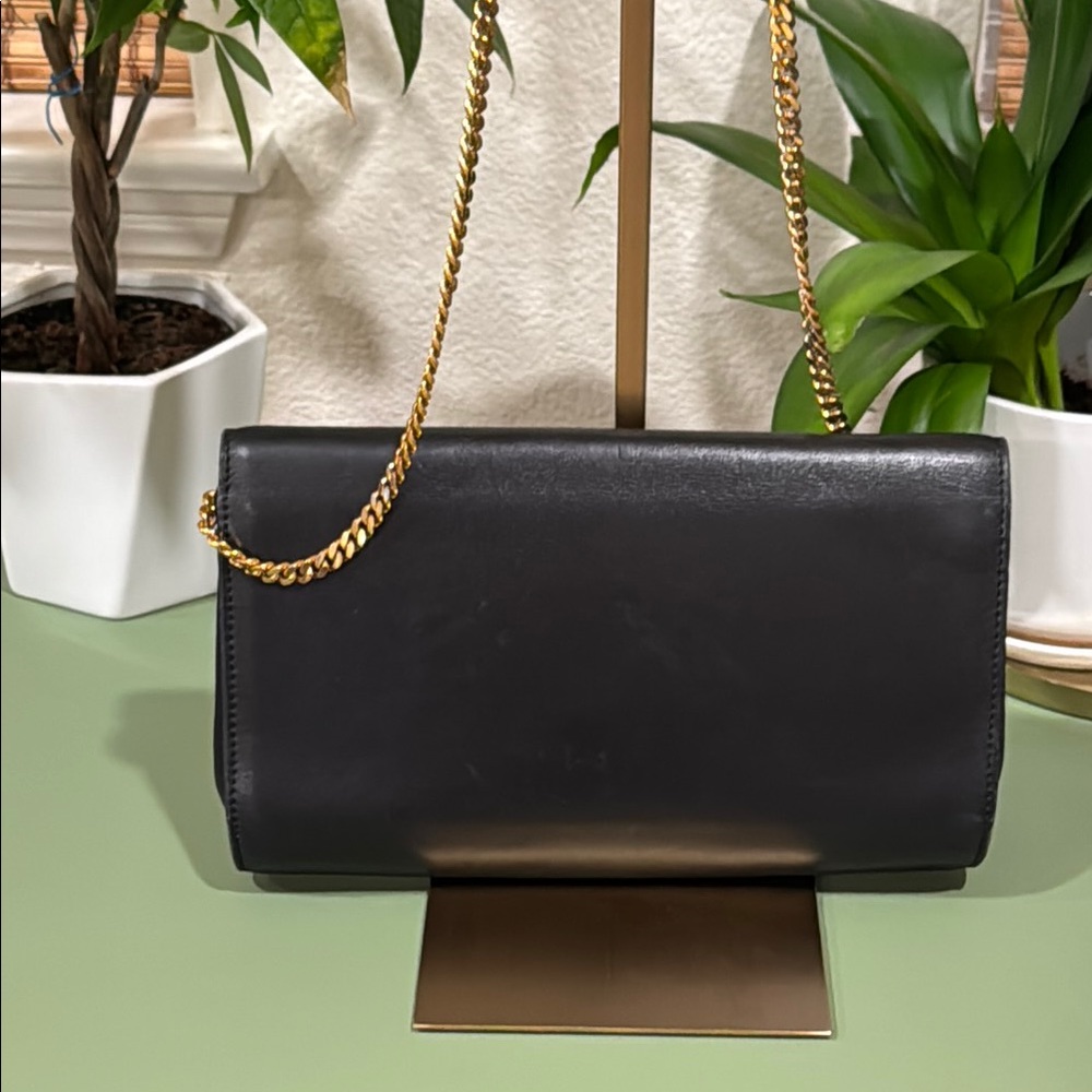 Celine Black and Gold Clutch with Chain Strap - Picture 8 of 15